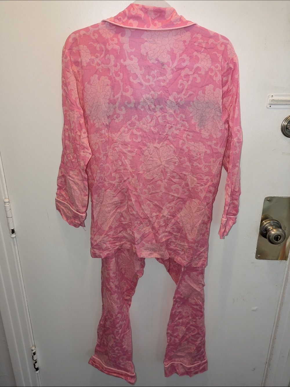 Vintage Y2K BedHead Pink Floral Pajama Set Small Made in USA Soft Loungewear - Picture 3 of 9